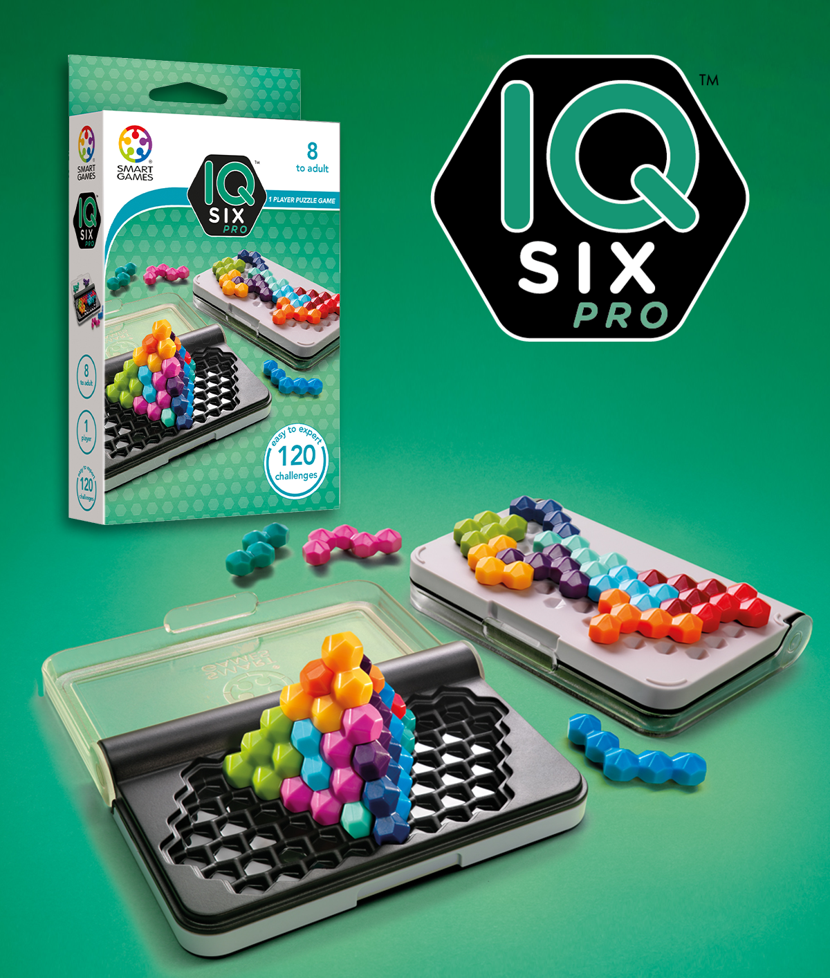 NUOVO SMART Games IQ ENIGMISTICA Pro con 101 PROGRESSIVE sfide età 6 