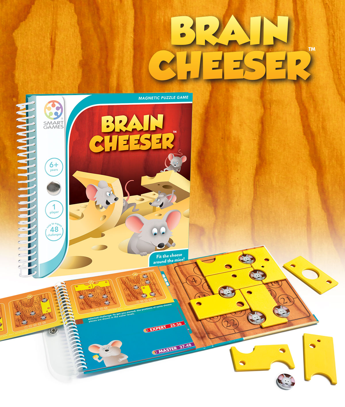 Brain Cheeser Maus Mitnehmspiel Knobelspiel Reisespiel Magnetbuch Smart Games 