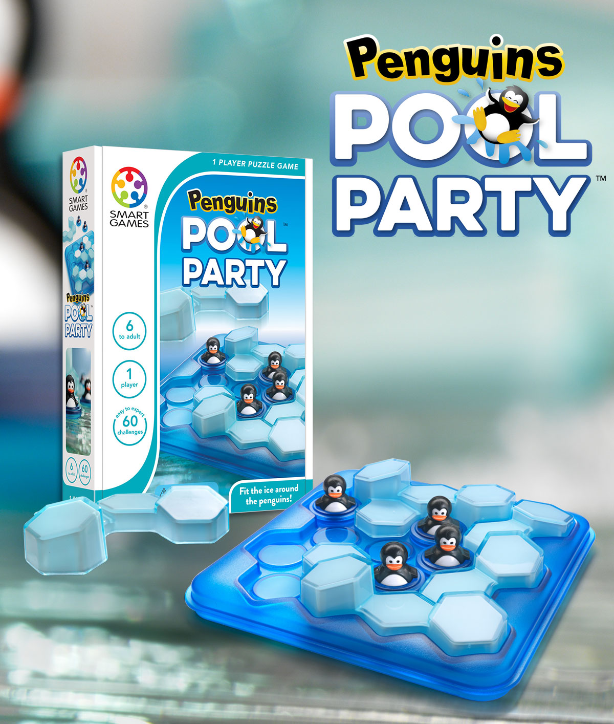 Penguins Pool Party Smart Games SG431 Compact/Travel 1 Player Puzzle Game 